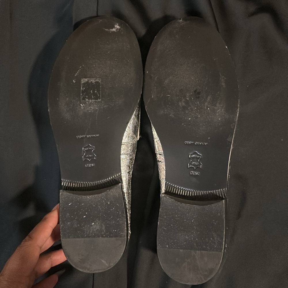 Tory Burch Perry Metallic Loafers - Picture 2 of 6